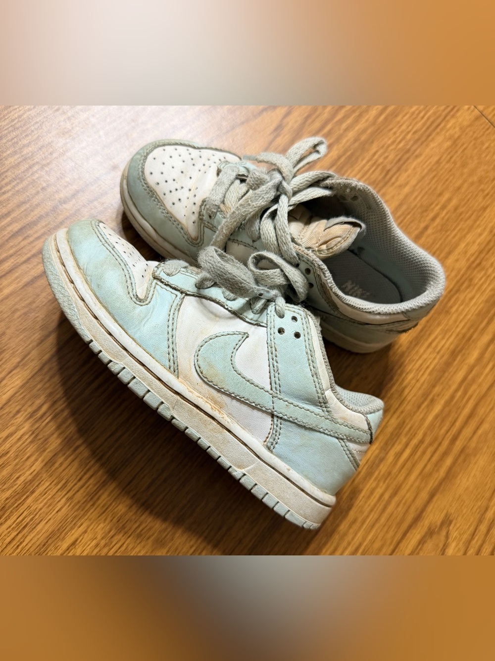 Nike Kids Low Top Sneakers in Mint Green and White